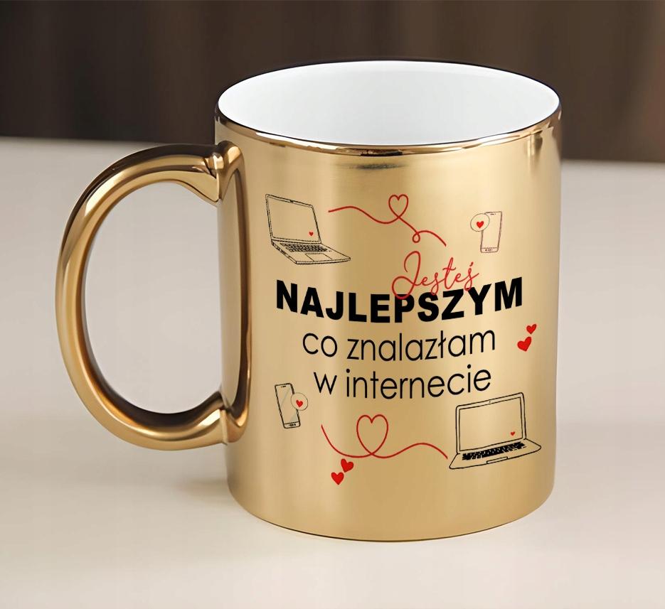 Prezent Dla Chłopaka Na Walentynki Od Niej Kubek Złoty Chłopak Najlepszy