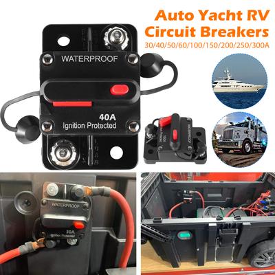 Автоматический выключатель для автодома, яхты, IP67, водонепроницаемый, 12 В-48 В, встроенный предохранитель, инвертор, 30 А-300 А, безопасный держатель предохранителя, устройство защиты цепи
