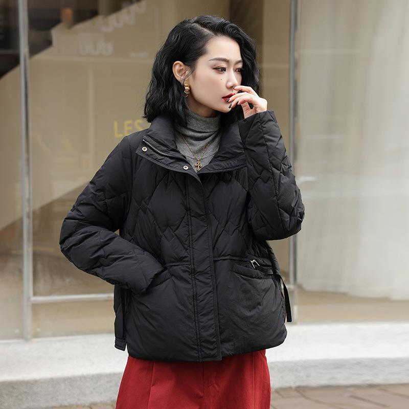 Down jacket women's new winter short stand-up collar light and versatile fashion casual warm jacket winter wear