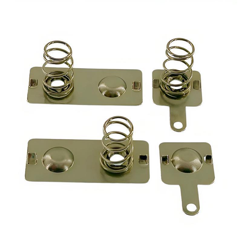 Standard AAA Battery Contact Set: Positive & Negative Electrode Springs, 4-Piece Set