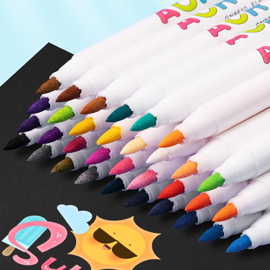 Набор из 18-84 акриловых маркеров, маркер на водной основе с мягким наконечником, мягкий наконечник-кисть, маркеры для рисования телесных тонов, маркеры для рисования камнями, плиткой, стеклом, керамикой, деревом