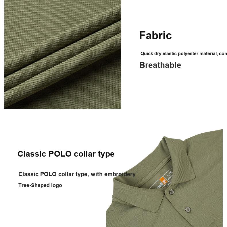 Timberland Рубашка поло с коротким рукавом Quick Dry Lightweight для мужчин, цвет Cassel-Green A66DU-590