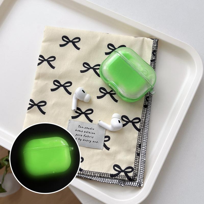Simple solid color luminous quicksand suitable for Apple AirPods 1 Bluetooth headset protective case Pro1 pendant 1 soft case 1
