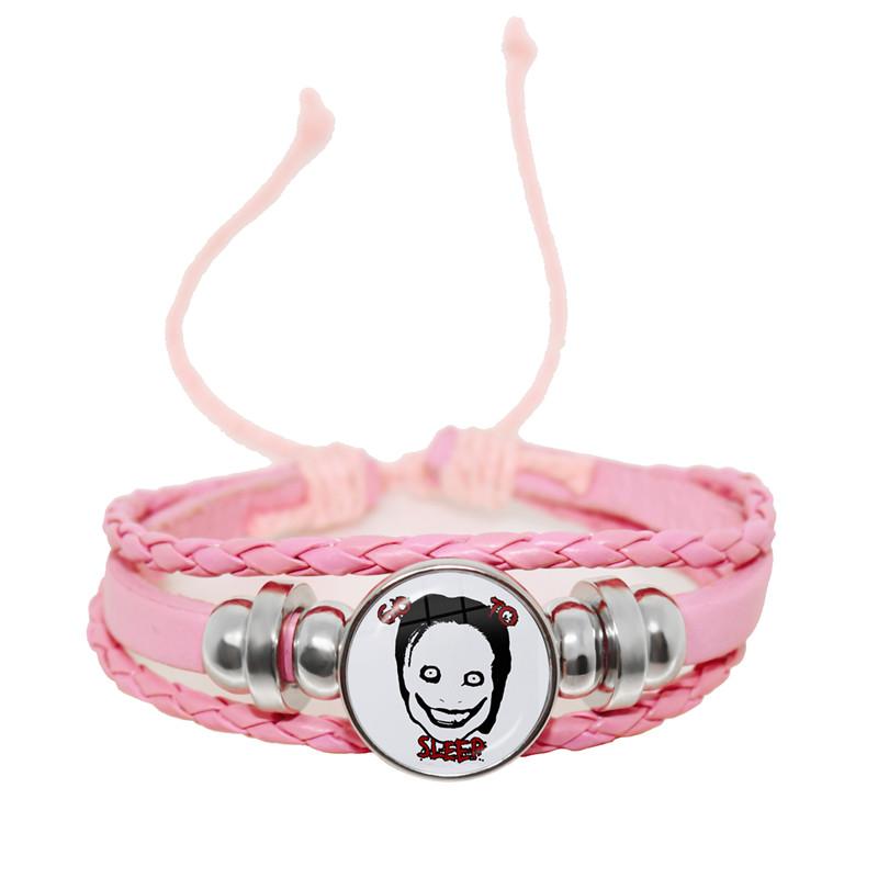 Модный Аксессуар Подарок Для Детей Горячая Крипипаста CREEPY PASTA TICCI TOBY Браслет Стеклянный Кожаный Браслет JEFF THE KILLER