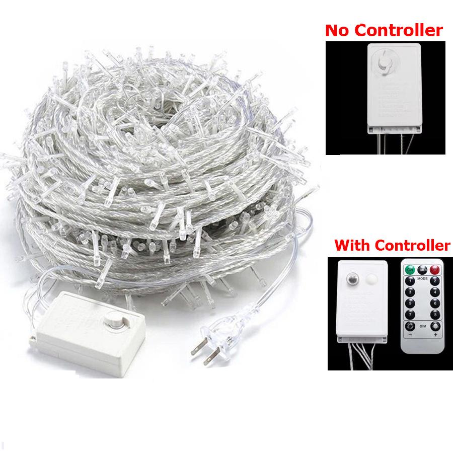 100M 200M 500M Соединяемая рождественская гирлянда для уличной рождественской елки, свадебная вечеринка, гирлянда для патио