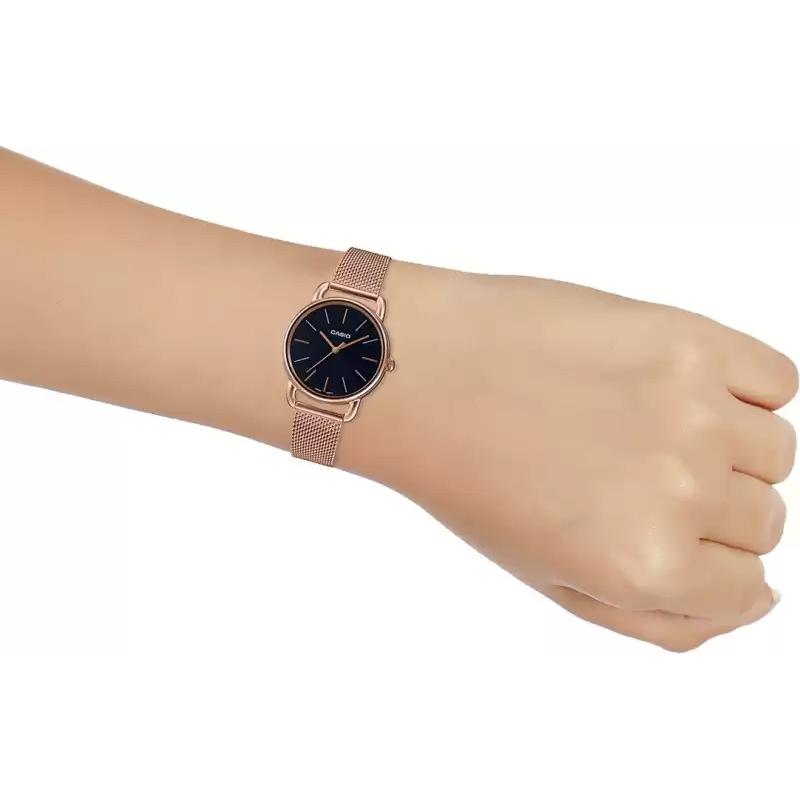 Casio Женские стандартные часы черного цвета серии LTP-E412MPG-1ADF