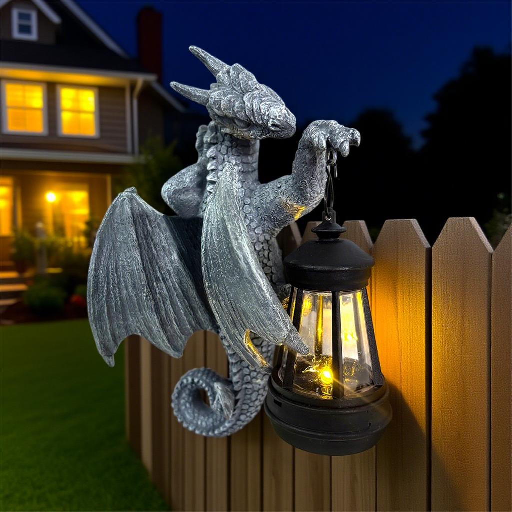 Wall-mounted Dragon Ornaments Solar Garden Courtyard Balcony Halloween Decoration Dragon Wall Ornaments Ornaments