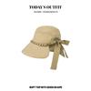 Summer Versatile Sun Protection Sun Hat for Women's New Wrap Around Large Hat with Bow Fisherman's Hat