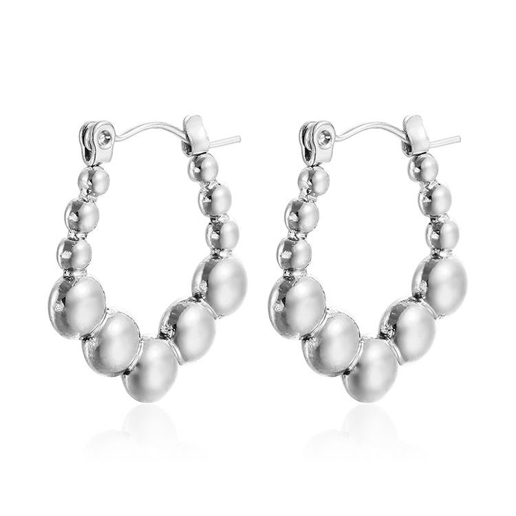 Позолоченные 18-каратным золотом серьги из нержавеющей стали неправильной U-образной формы для женщин