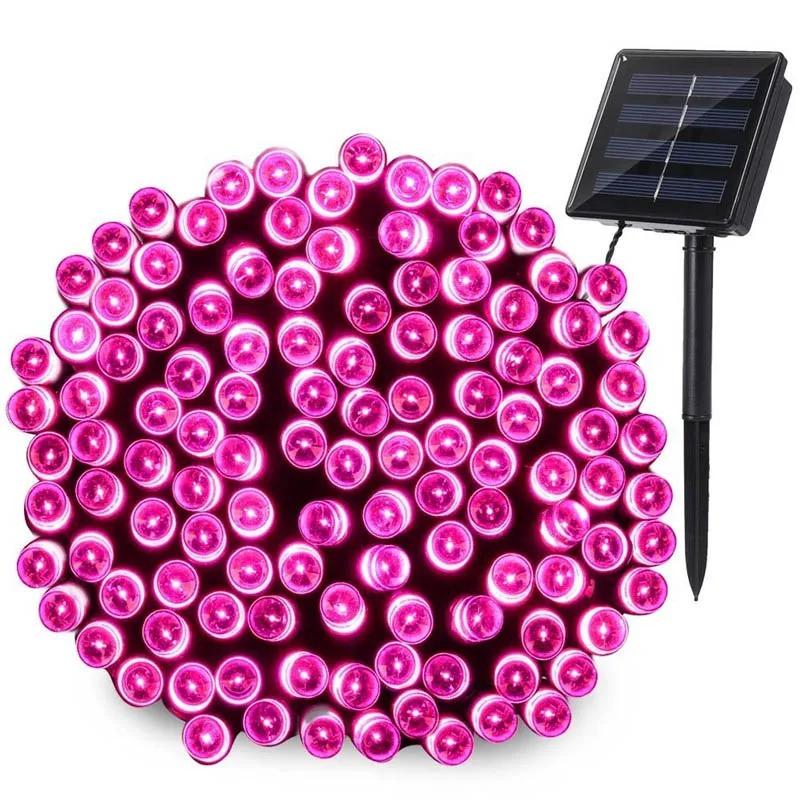 50LED/20LED Солнечные гирлянды уличные водонепроницаемые гирлянды 8 режимов для дома, сада, свадьбы, вечеринки, уличного украшения деревьев 7м/5м