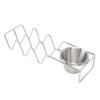 Tabletop Taco Stand Taco Shell Mold Stainless Steel Taco Tray with Sauce Bowl for Home Kitchen