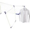 Étendoir a linge Leifheit Classic 180 Solid 81621, séchoir a linge compact avec 18m d'étendage et 4 supports pour cintres, blanc