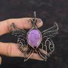 Purpurite Pendant Copper Wire Wrapped Pendant Handmade Jewelry Gemstone Pendant Butterfly Design Pendant Dainty Copper Jewelry Gifts For Mom