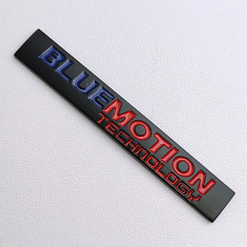 RUNTB1 3D Metal Bluemotion Logo Blue Motion Emblem Car Fender Badge Rear Trunk Sticker For VW Golf Polo Passat Jetta Tiguan Accessories