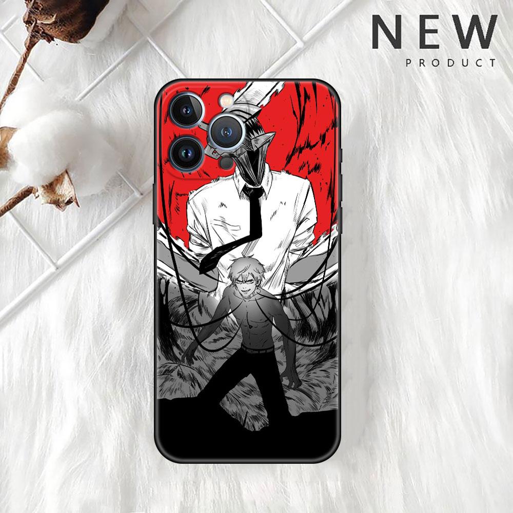 Чехол для телефона Comic Chainsaw Man для iPhone 11 13 Pro Max 12 Mini 7 8 Plus SE 2020 X XS 6 6S 5 5S Мягкая силиконовая задняя крышка Funda
