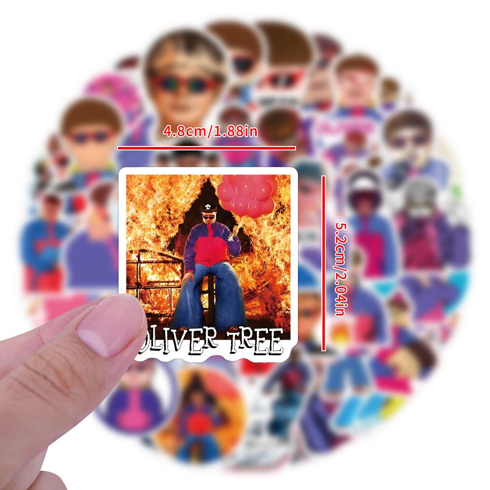 60 grenzüberschreitendes Oliver Tree Cartoon Graffiti Aufkleber Set für DIY Dekoration und Koffer Aufkleber