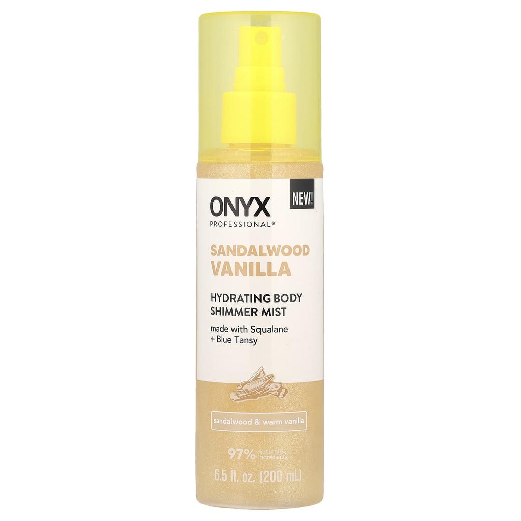 Onyx Professional, Hydrating Body Shimmer Mist, Sandalwood & Warm Vanilla, 6.5 Fl Oz (200 Ml)
