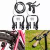 Bike Front Rear V Brake Set Aluminum Alloy Mountain Road Bike V Brake Set Riding Accessories Black