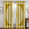 Роскошные золотые шторы из полиэстера с абстрактным принтом в стиле барокко для спальни, офиса, кухни, гостиной, оформления окна, домашнего декора, 2 шт.