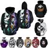 Nightmare Before Christmas Sally And Jack Skellington 3d Hoodie Sweatshirt In Various Sizes