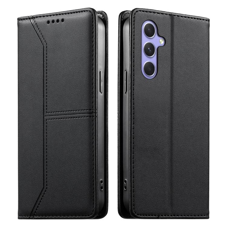 Stitched Line Magnetic RFID Vegan Leather Phone Case, Card Slots Wallet Shockproof Protective Flip Cover For Samsung Galaxy A06 / A07 4G / 5G