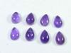 25Cts. Натуральный аметист грушевидный кристалл кабошон драгоценный камень 08 шт. лот 08X12MM RQ-1772