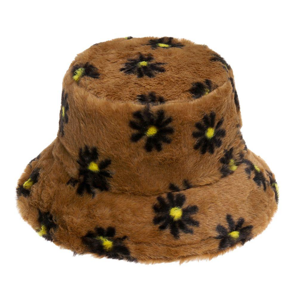 Новая Мода Многоцветная Радужная Повседневная Мягкая Теплая Панама Шляпы Клош Искусственный Мех Шапка Рыбака