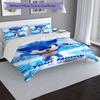 Sonic Ice Rush Custom Name Text Print 1Pc Bedding Set Duvet Cover With Two Pillowcases Soft Bed Linen For Household Bedroom