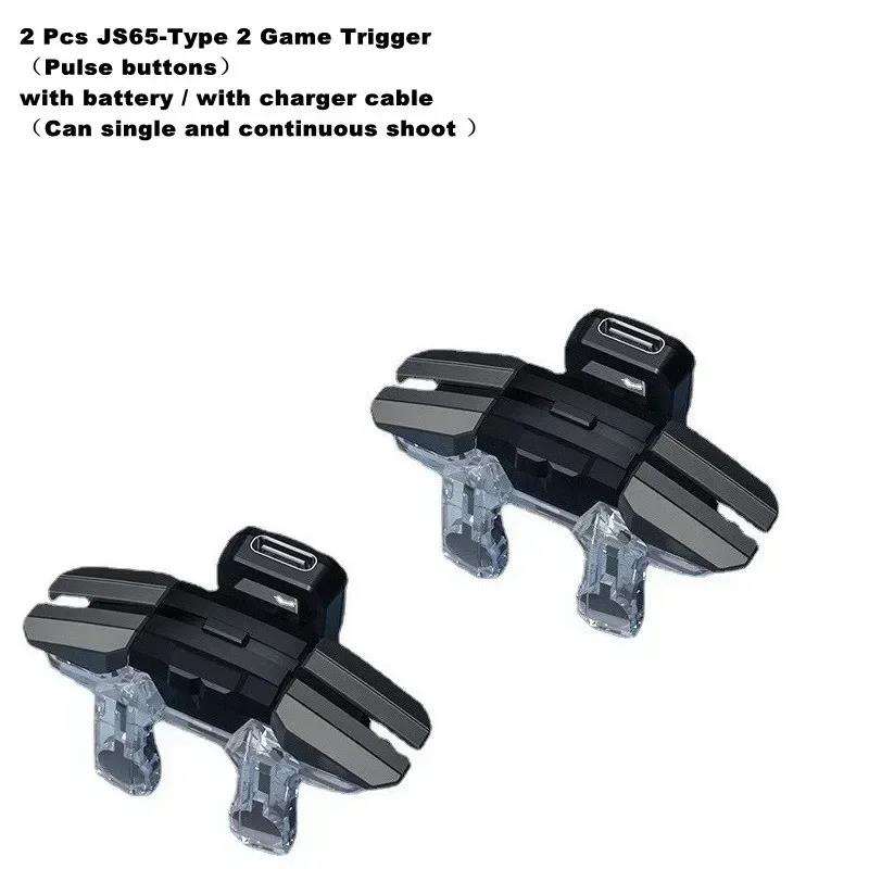 JS65 Six Fingers Mobile Phone Game Trigger Handle Controller Aim Shooting L1 R1 Key Button Gamepad Joystick for IOS Android PUBG 1