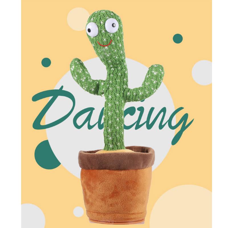 Hot Sale Plush Musical Toys Gifts Funny Doll Chidlren Kids Dancing Cactus Dance Toy Singing and Dancing Illuminated Record Swing Twisted Electric