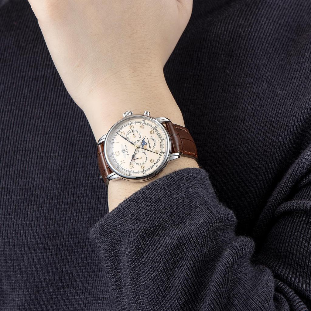 Meditrainee День Дата Луна Фаза Коричневый [Zeppelin] 9636-5 Мужские [Товар]