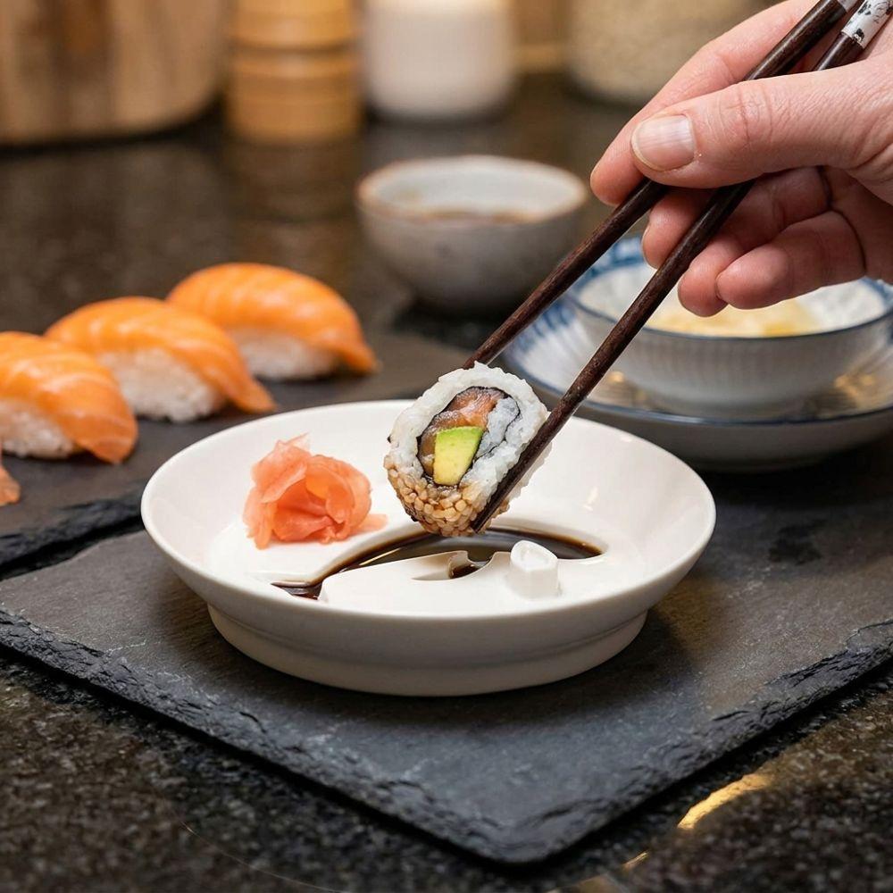 Round Oil and Vinegar Dipping Bowl Food Grade Kitchen Condiment Plate Bread Dipping Bowl  BBQ Party