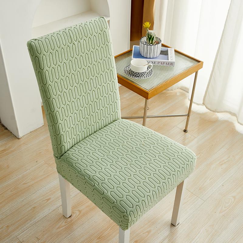 Thicken Fabric Chair Cover Jacquard Seat Cover Big Elasticity Chair Protector Chair Cover for Dining Room Wedding Office Banquet