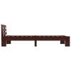 Solid Wood Bed Frame Dark Brown Pine 90x200 cm