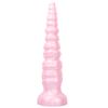 MinYn Anal Plug Pink with Suction Cup Concave and Convex Liquid Silicone 7.3cmX36.7cm