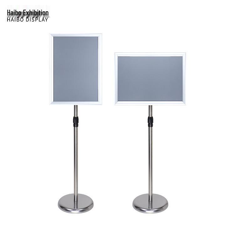Stainless Steel Vertical Advertising Standee Display Stand for Hotels