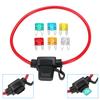 Car Automotive In-Line Mini Blade Fuse Holder 12V 30A with 6 Fuses