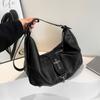 Large Capacity PU Shoulder Leather Bags for Women  Ladies Zipper Bags  Messenger Bags