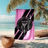 Водостойкое пляжное полотенце с узором Inter Miami CF - мягкое, впитывающее, быстросохнущее, можно стирать в машине - идеально для плавания, кемпинга, купания