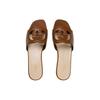 Gucci Женская вьетнамка с вырезами Interlocking G 'Cuir' Женская 694451 US000 2535