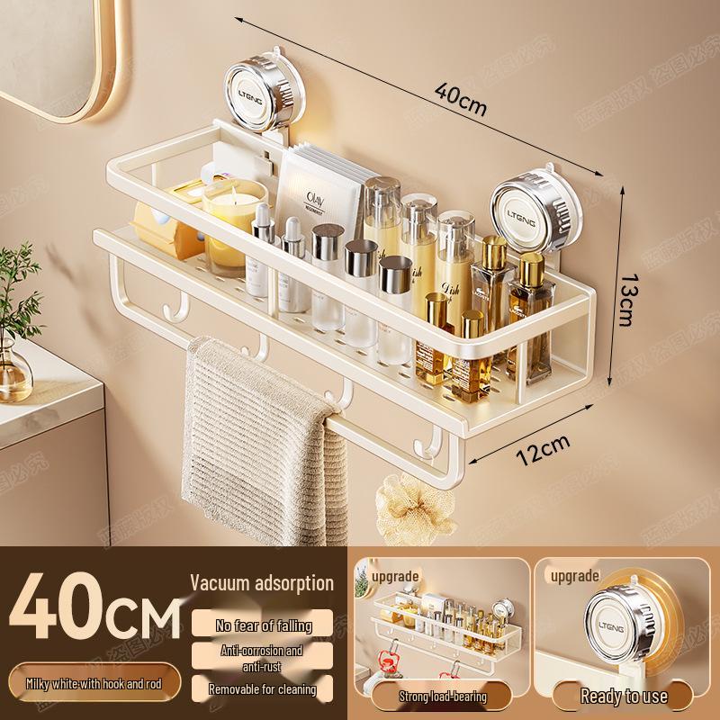 Настенная алюминиевая полка для полотенец и ванной комнаты на присосках
