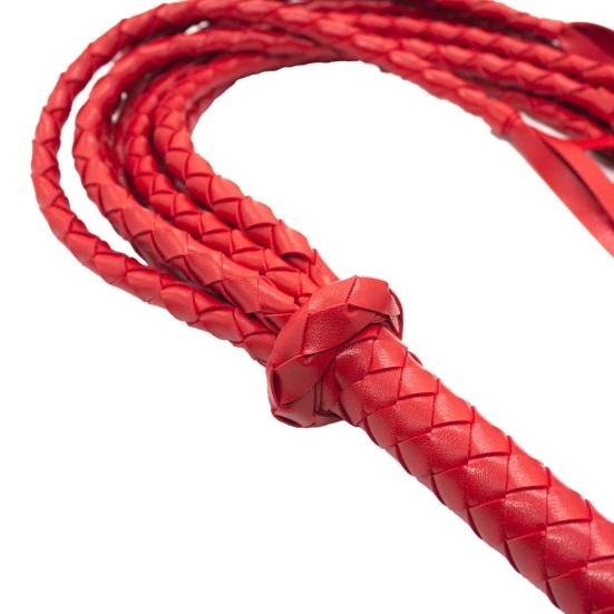 Кнут для лошади из искусственной кожи, двухцветный, с 8 плетеными хвостами, с петлей для подвешивания, кнут для тренировки лошади, для верховой езды