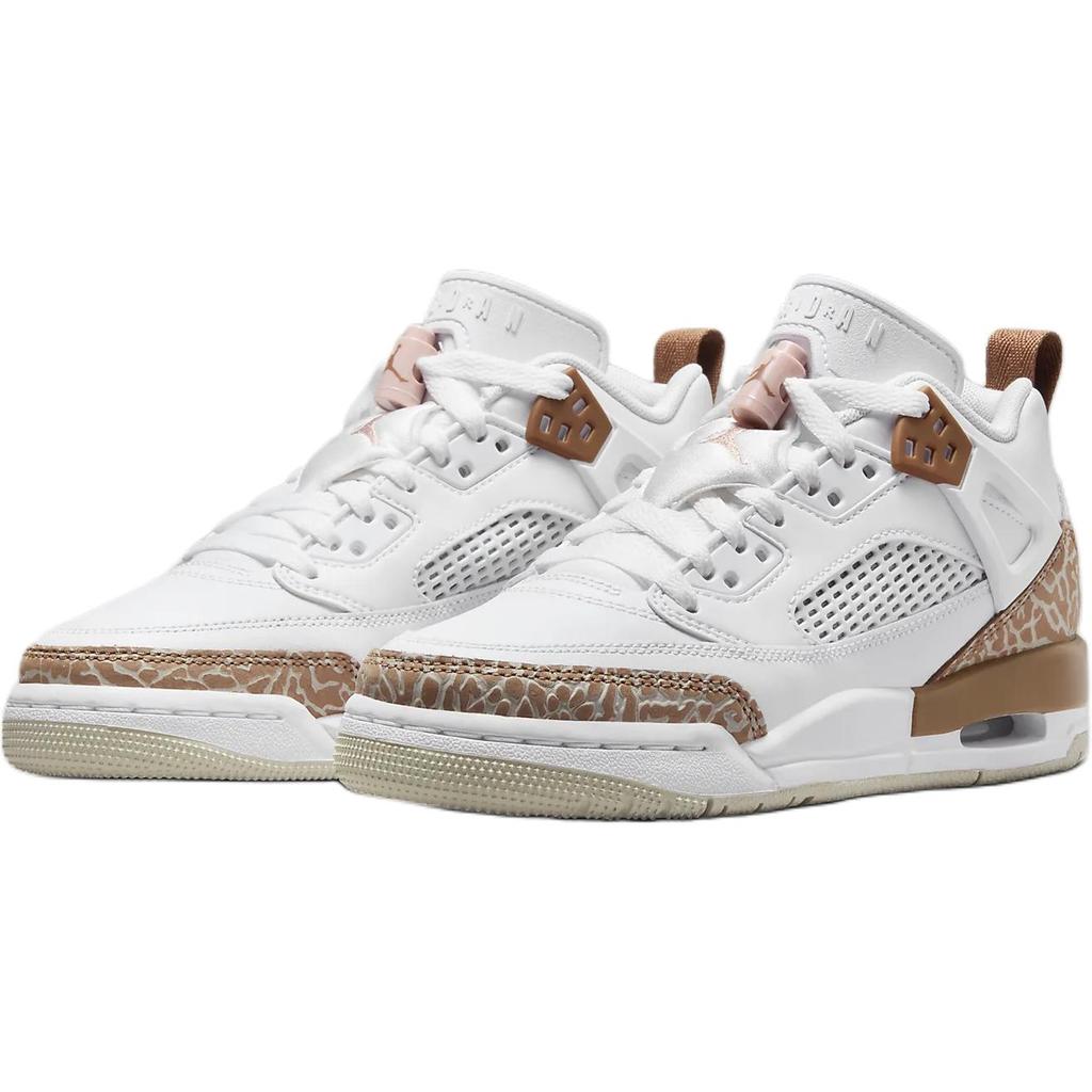 Air Jordan Spizike Low GS Archaeo Brown Kids Sneakers White Light-Bone Pink-Oxford FQ3950-101