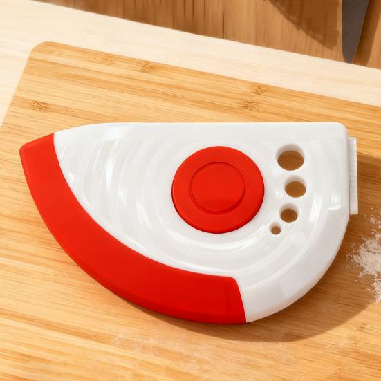 Гибкий силиконовый скребок для миски 5-в-1, резак для теста и стриппер для трав, кухонный инструмент для выпечки с измерительными отметками