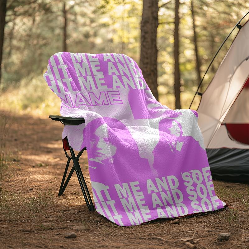 Personalized Custom Name Blanket - Billie Eilish Print Design,Blanket for Sofa,Bed,Travel,Camping - Soft and Warm, Great Gift