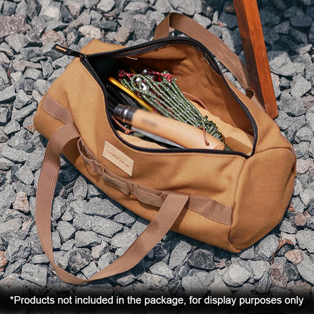 Outdoor Camping Tent Peg Ground Nail Storage Bag Tent Hammer Long Ground Nail Storage Bag Portable Canvas Tent Install