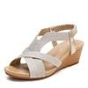 Bohemian Style Open-toed Summer Comfortable Vacation Sandals Travel Wedges Roman Sandals Women -