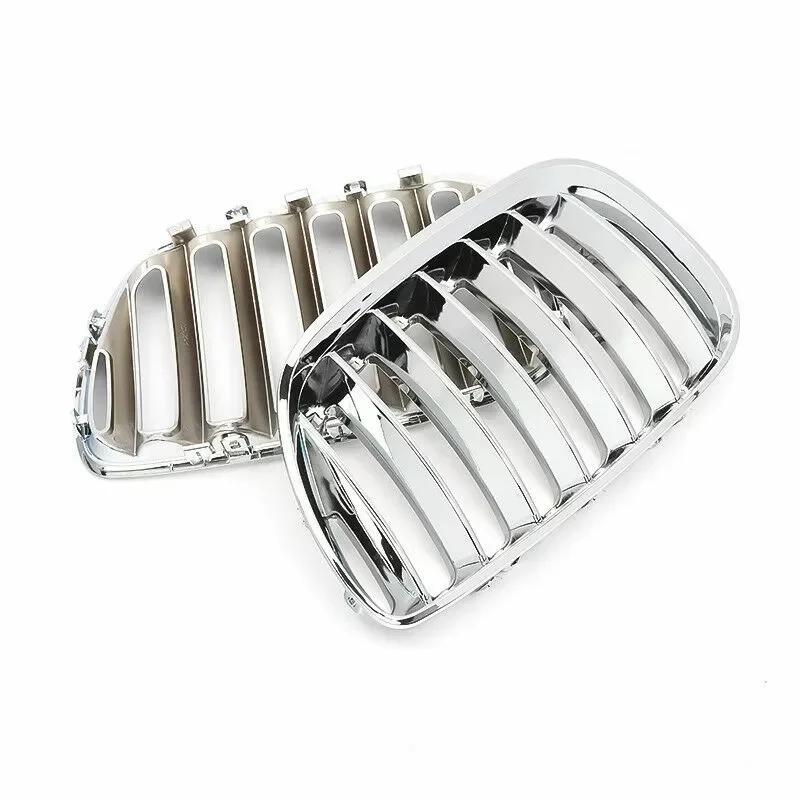 For BMW X5 E53 2004 2005 2006 Car Grille Single Line Front Kidney ABS Front Hood Grill Black 51137113733 51137113734 Accessories