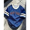 Европейский и американский мужской летний Нью-Йорк letter stripe print мягкий и