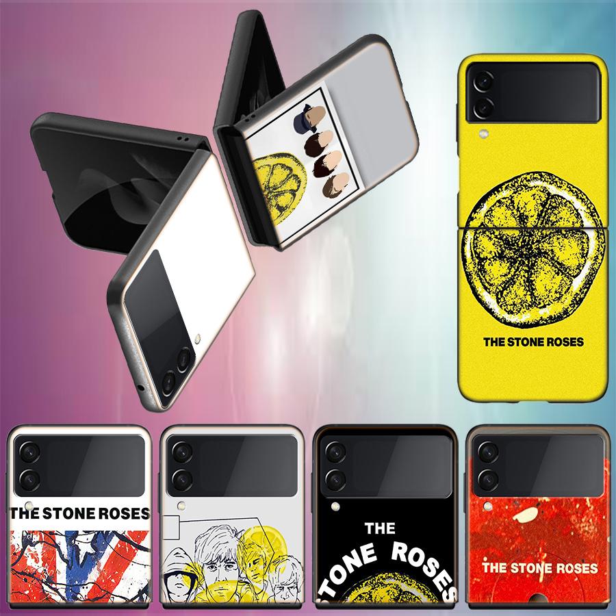The Stone-R-Roses Phone Case For Samsung Z Flip 6 7 5G Galaxy Z Flip 5 4 3 5G Cases Shockproof Hard Cover TPU